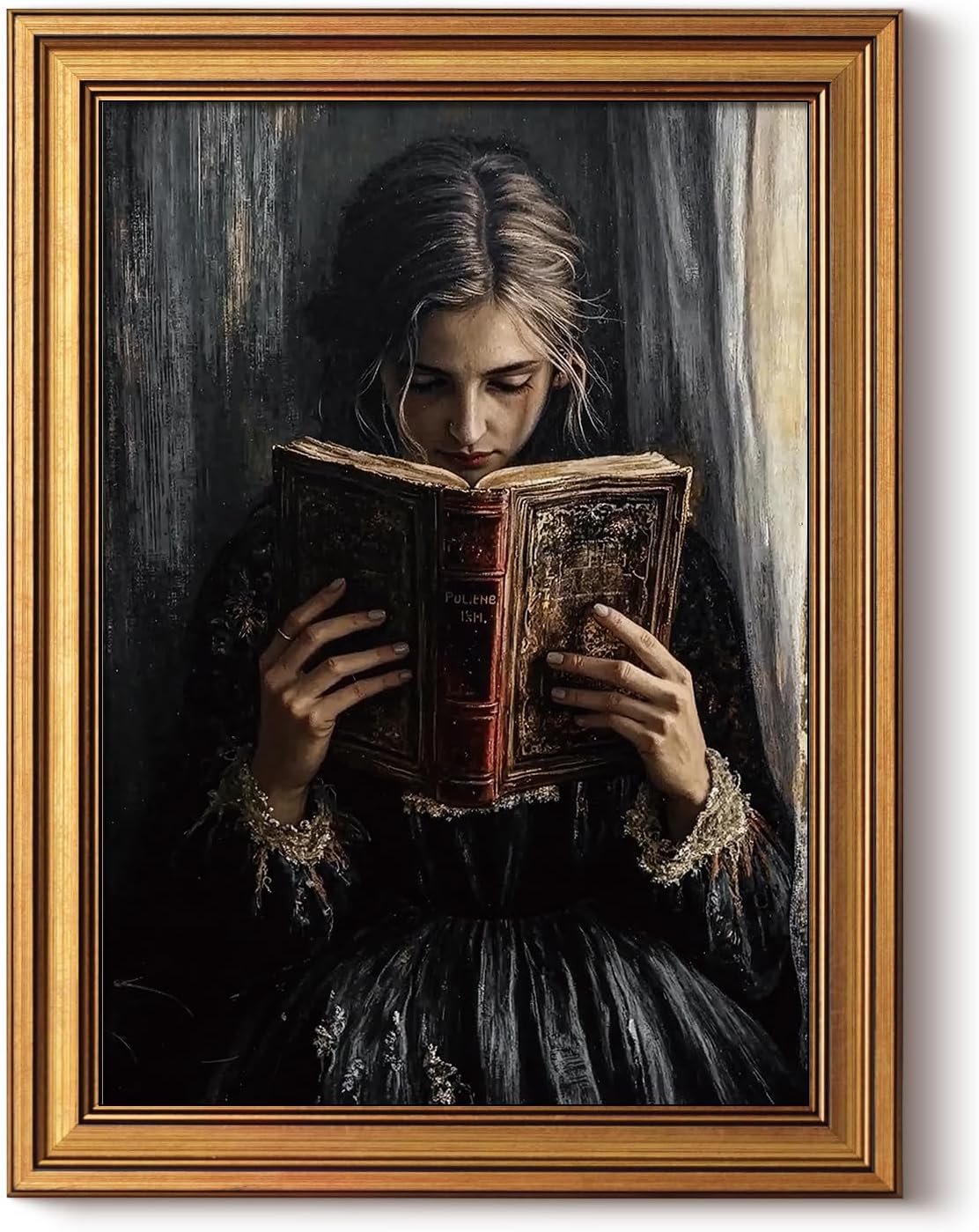 Gold Framed Vintage Wall Art for Living Room, Flowers Painting Canvas Prints Shelf Decor for Kitchen, Aesthetic Bedroom Wall Art, Christmas Gifts for Friends or Family (White Hydrangea 8"x10")