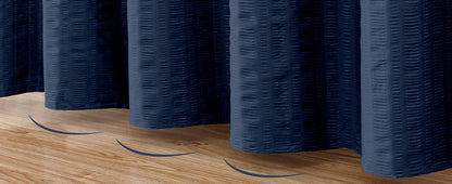Moga Navy Blue Fabric Shower Curtains for Bathroom - Blue Hotel Spa Polyester Cloth Bath Curtain with 12 Holes, 72x72, Machine Washable, Navy Blue