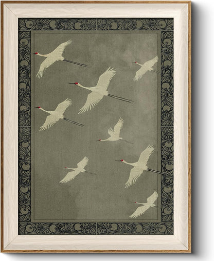 Framed Wall Art for Living Room, Swan Art Canvas Prints, Vintage Home Decor, Animals Painting Picture, Bathroom Wall Decor Gifts for Friends or Family - 12L x 10W