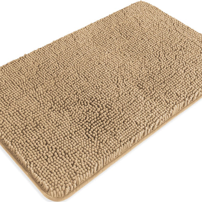 Bathroom Rugs 36 x 60 Inch – Extra Large Bath Mat | Absorbent and Washable Thick Chenille Bath Rugs Non-Slip Runner Rug for Bathroom, Shower, Tub(Gray)