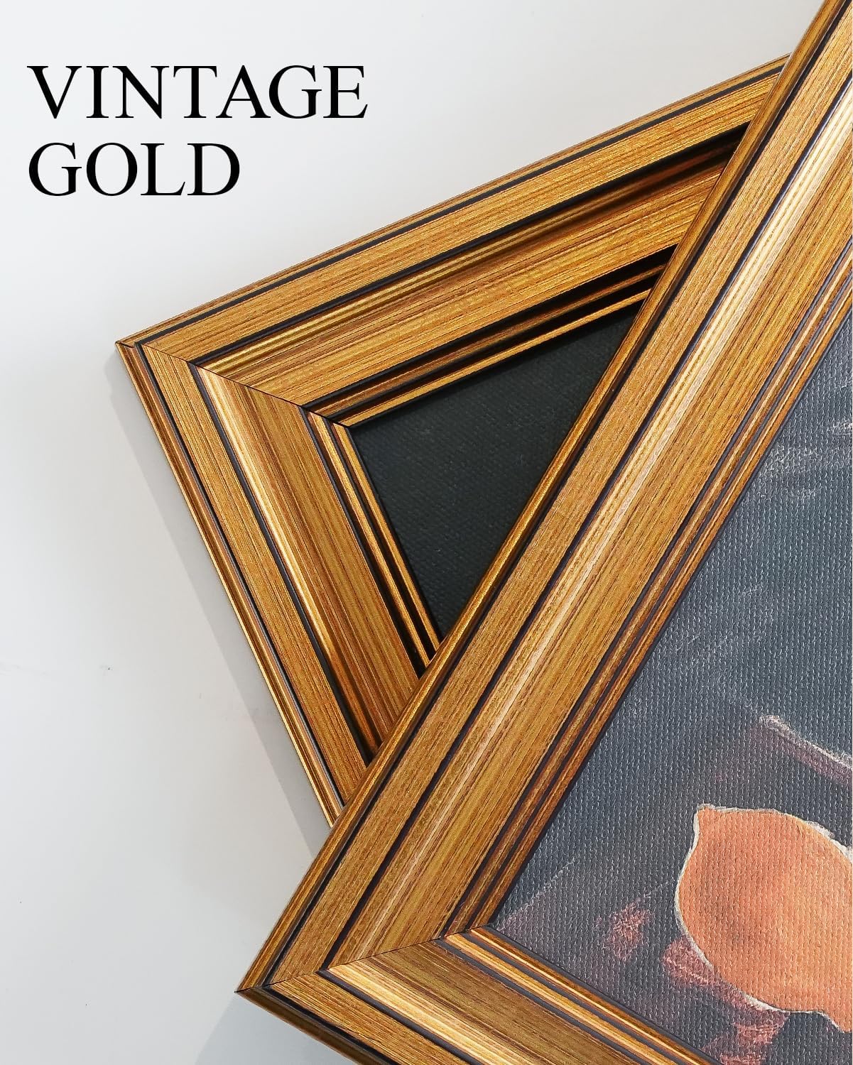 Vintage Gold Framed Wall Art, Sketch Birds Canvas Painting, Cute but Exquisite Wall Decor, No Glass No Glare, Suitable for Bedside Tables, Foyer, Bookshelves,【Hummingbird】-10L x 8W