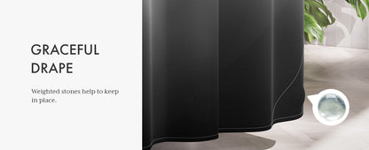 Shower Curtain, Cloth Ombre Black Shower Curtain Set with 12 Hooks, Washable Fabric Black and White Shower Curtain, Rustic Farmhouse Bathroom Shower Curtain, 72x72 Inches