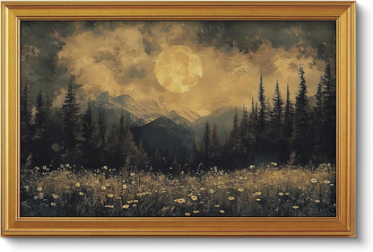 Vintage Gold Framed Wall Art, Sketch Birds Canvas Painting, Cute but Exquisite Wall Decor, No Glass No Glare, Suitable for Bedside Tables, Foyer, Bookshelves,【Hummingbird】-10L x 8W