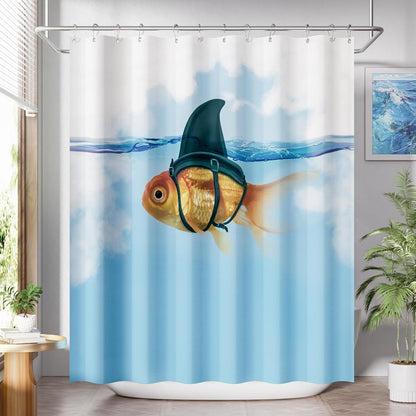 Shower Curtain, Cloth Ombre Black Shower Curtain Set with 12 Hooks, Washable Fabric Black and White Shower Curtain, Rustic Farmhouse Bathroom Shower Curtain, 72x72 Inches