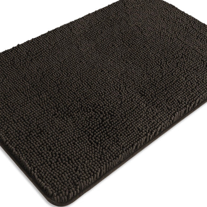 Bathroom Rugs 36 x 60 Inch – Extra Large Bath Mat | Absorbent and Washable Thick Chenille Bath Rugs Non-Slip Runner Rug for Bathroom, Shower, Tub(Gray)