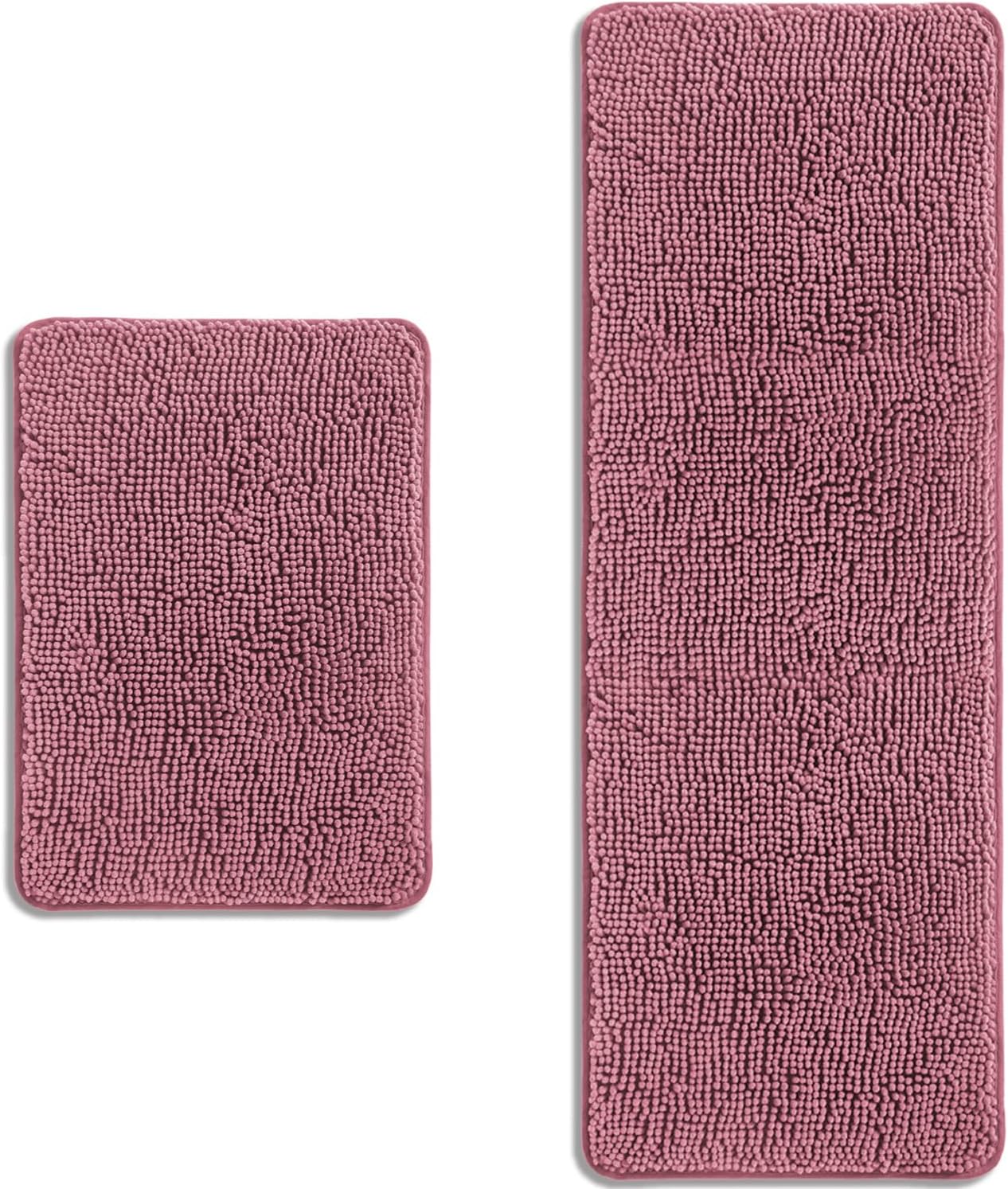 Bathroom Rugs 36 x 60 Inch – Extra Large Bath Mat | Absorbent and Washable Thick Chenille Bath Rugs Non-Slip Runner Rug for Bathroom, Shower, Tub(Gray)