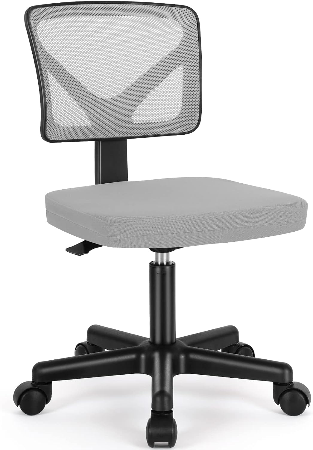 Small Office Desk Chair, Ergonomic Low-Back Mesh Rolling Work Swivel Chairs with Wheels, Armless Comfortable Seat Lumbar Support for Home, Bedroom, Study, Student, Adults,Classic Black